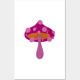 Bubblegum Mushroom Posters and Art